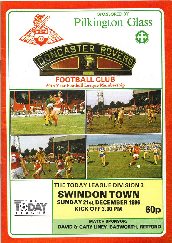 <b>Sunday, December 21, 1986</b><br />vs. Doncaster Rovers (Away)